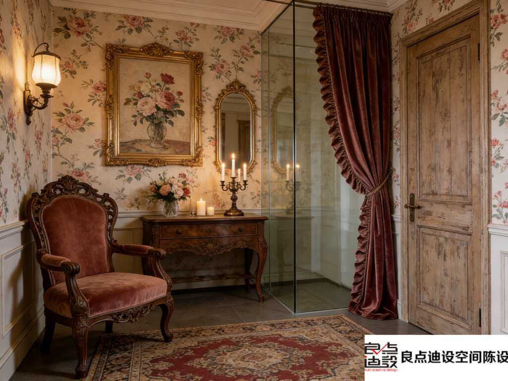 穿越时空的美容盛宴!这间复古奢华风美容院装修软装设计，细节美到窒息!